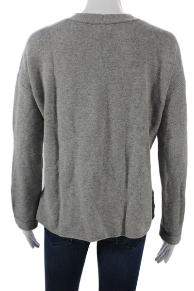 Joie Womens Gray V-Neck Pullover Sweater Wool Cashmere Long Sleeve Size XS