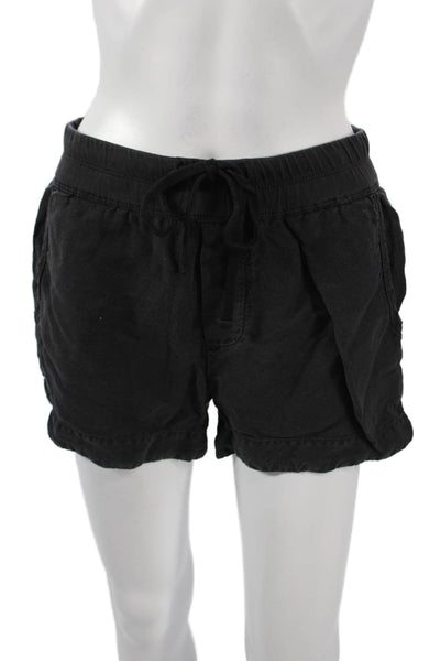 Standard James Perse Unisex Sweat Shorts Black Cotton Drawstring Size 1