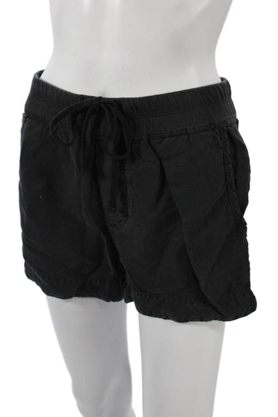 Standard James Perse Unisex Sweat Shorts Black Cotton Drawstring Size 1