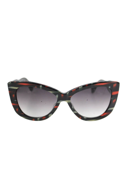 DITA Womens Vesoul Geometric Print Oversized Cat Eye Sunglasses Black