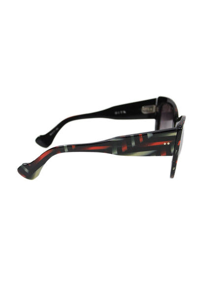 DITA Womens Vesoul Geometric Print Oversized Cat Eye Sunglasses Black