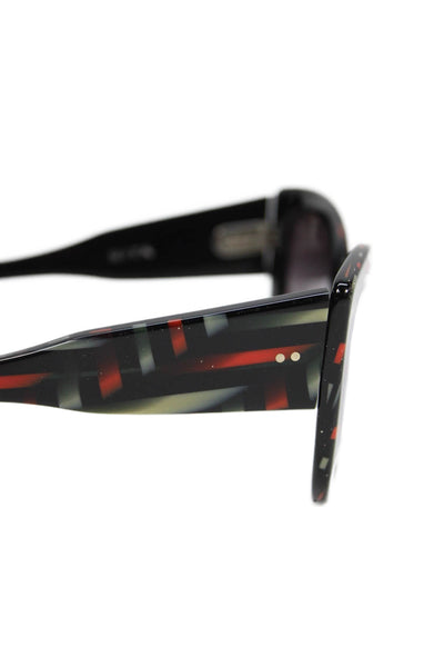 DITA Womens Vesoul Geometric Print Oversized Cat Eye Sunglasses Black