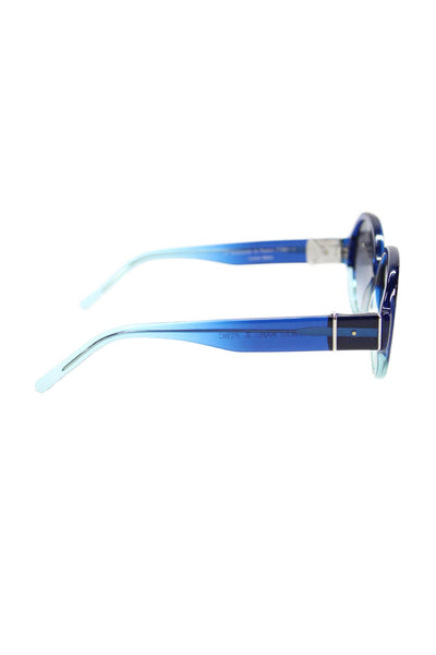 Robert Marc Womens Gradient Frame Circular Classic Sunglasses Blue