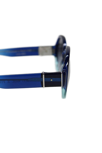 Robert Marc Womens Gradient Frame Circular Classic Sunglasses Blue