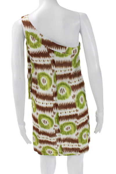 Trina Turk Womens Brown Shift Dress Sleeveless Tie Waist Size 2