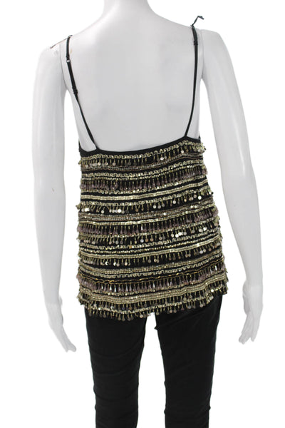 Calypso Saint Barth Womens Black V-Neck Camisole Sleeveless Silk Size XS