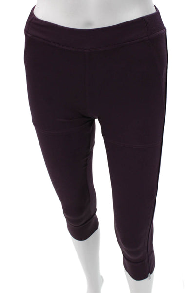 Adidas by Stella McCartney Women Capri Leggings Purple Nylon Zip Size XS