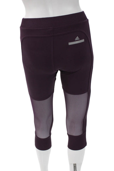 Adidas by Stella McCartney Women Capri Leggings Purple Nylon Zip Size XS