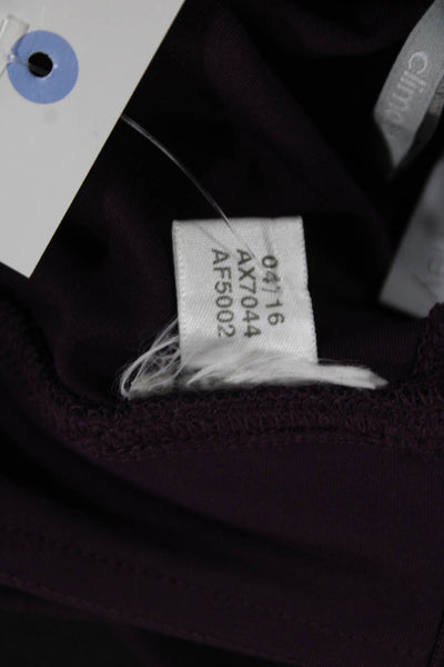 Adidas by Stella McCartney Women Capri Leggings Purple Nylon Zip Size XS
