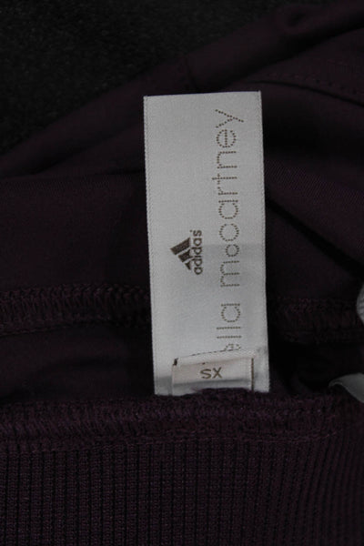 Adidas by Stella McCartney Women Capri Leggings Purple Nylon Zip Size XS