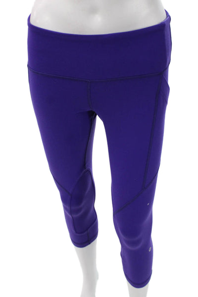 Lululemon Womens Purple Nylon Capri Leggings Size 4