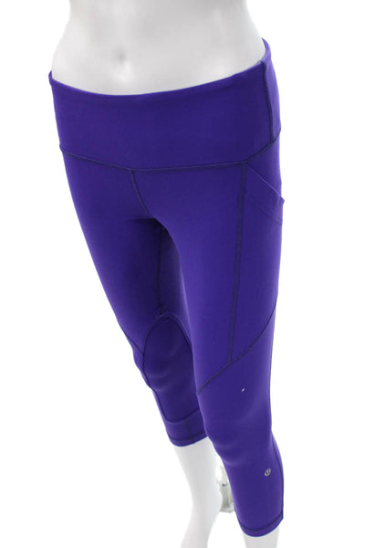 Lululemon Womens Purple Nylon Capri Leggings Size 4