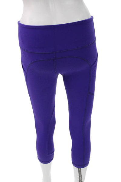 Lululemon Womens Purple Nylon Capri Leggings Size 4
