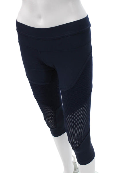 Adidas by Stella McCartney Women Capri Leggings Dark Blue Polyamide Size XS