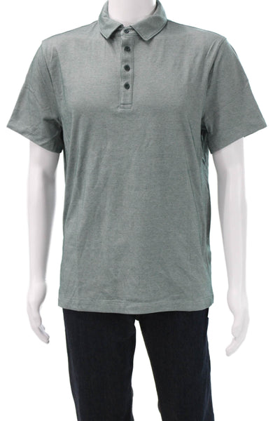 J Crew Mens Gray Collared Short Sleeve Polo Size L