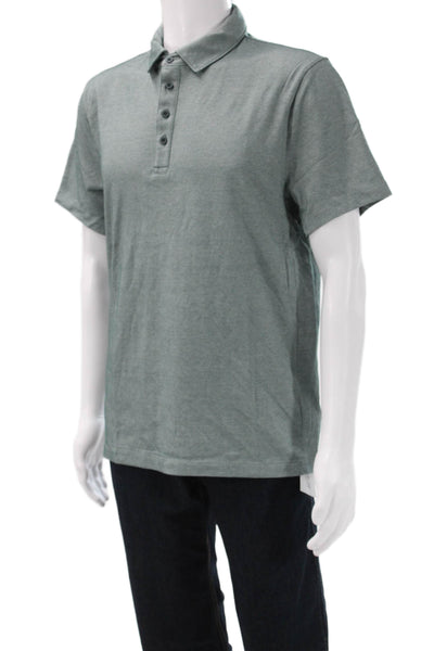 J Crew Mens Gray Collared Short Sleeve Polo Size L