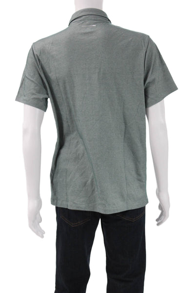 J Crew Mens Gray Collared Short Sleeve Polo Size L