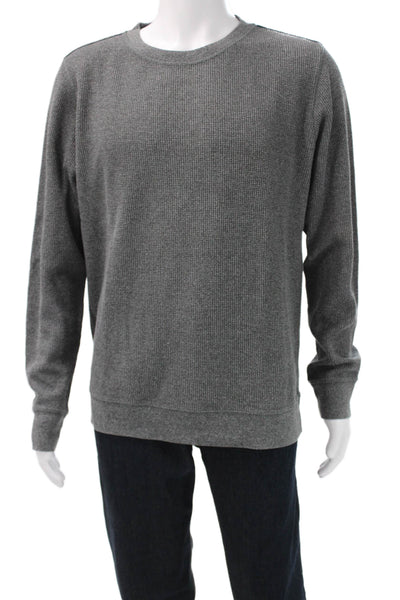 Theory Mens Pullover Sweatshirt Dark Gray Long Sleeve Polyester Blend Size XL