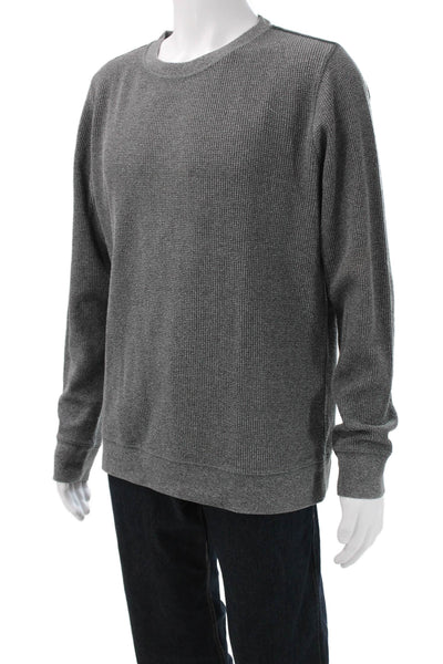Theory Mens Pullover Sweatshirt Dark Gray Long Sleeve Polyester Blend Size XL