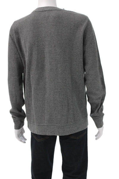 Theory Mens Pullover Sweatshirt Dark Gray Long Sleeve Polyester Blend Size XL