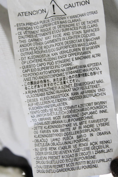 Zara Women Cropped Sleeveless White Cotton Blend Zip Top Size M