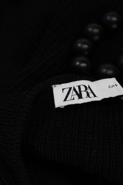 Zara Womens Black Camisole Sleeveless 90s Viscose Polyamide Size L