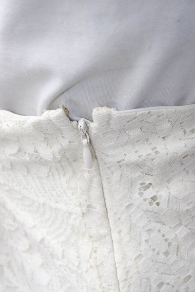 Lauren Ralph Lauren Women White A-Line Mini Skirt 72% Cotton Size 4