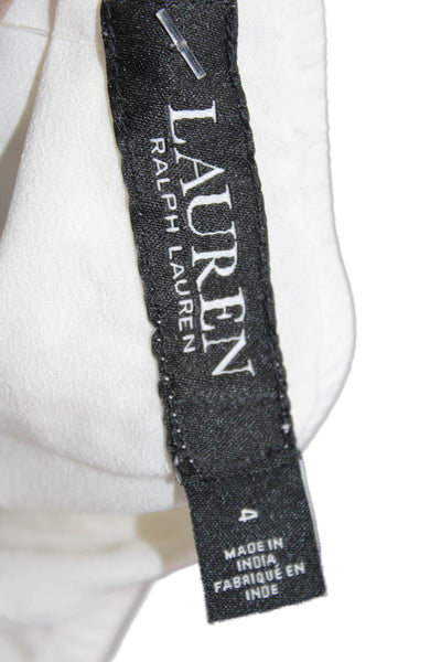 Lauren Ralph Lauren Women White A-Line Mini Skirt 72% Cotton Size 4