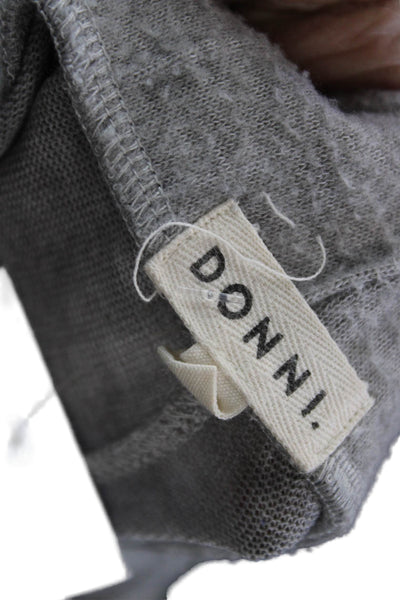 Donni Women Gray Drawstring Polyester Blend Sweatpants Size M