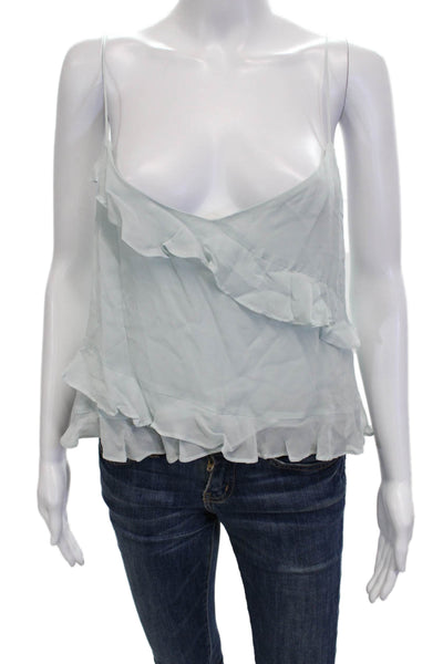 J Crew Womens Sleeveless Camisole Light Blue 100% Viscose Bohemian Size M