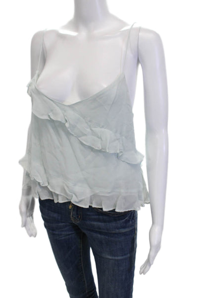 J Crew Womens Sleeveless Camisole Light Blue 100% Viscose Bohemian Size M
