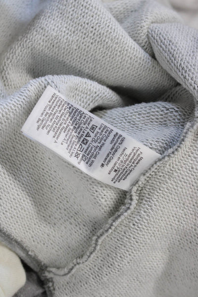 J Crew Womens Pullover Sweatshirt Gray Mock Neck Zip Long Sleeve Cotton Size XS