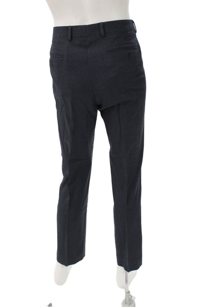 Bonobos Mens Dress Pants Dark Blue Wool Solid Button Size 32