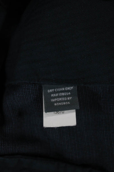 Bonobos Mens Dress Pants Dark Blue Wool Solid Button Size 32