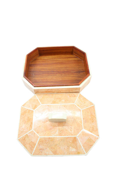 Designer Orange Tessellated Stone Cedar Lined Box 11"x9"x5"