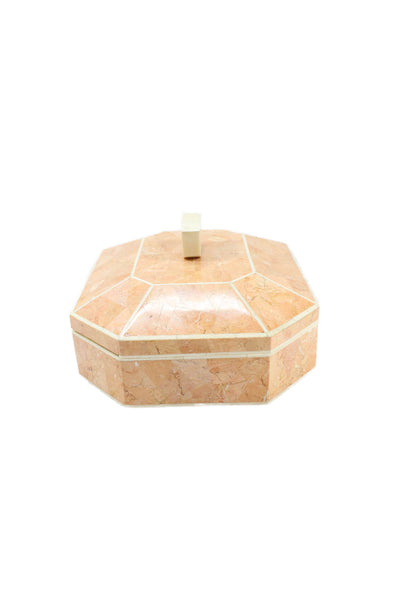 Designer Orange Tessellated Stone Cedar Lined Box 11"x9"x5"