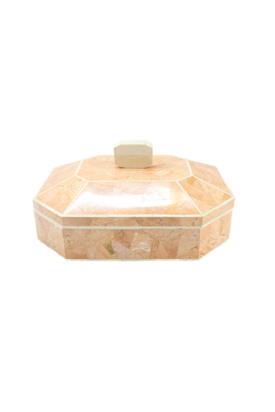 Designer Orange Tessellated Stone Cedar Lined Box 11"x9"x5"