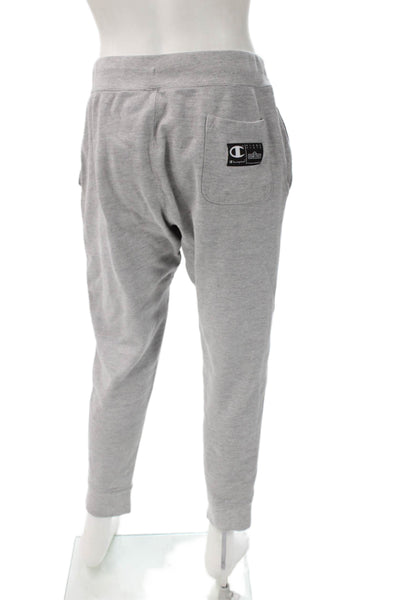 Champion Women Jogger Sweatpants Gray Drawstring Cartoon Graphic Size L