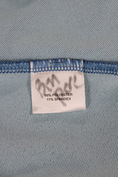 Peter Millar Mens Stand-Up Mock Neck Blue Long Sleeve Cotton T-Shirt Size M