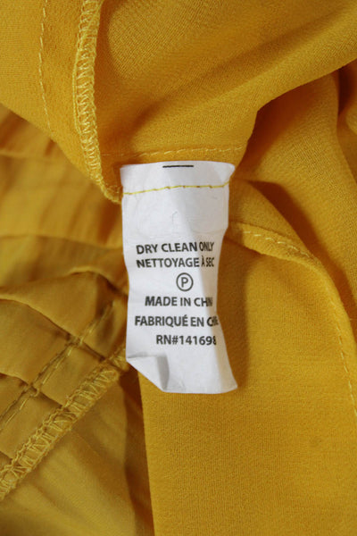 Ramy Brook Womens Sundress Yellow V-Neck Sleeveless Short Size XS