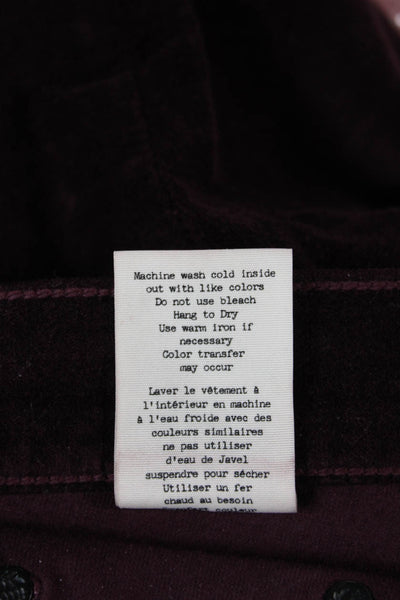 Rag & Bone Jean Women Purple Jegging Cotton Blend Button Size 27