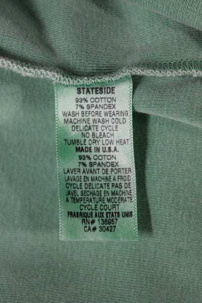 Stateside Womens Green Bodycon T-Shirt Dress Cotton Spandex Size XS