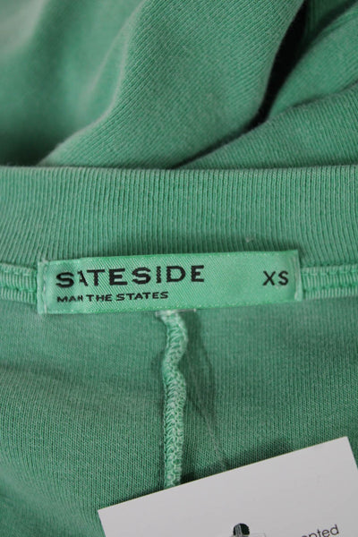 Stateside Womens Green Bodycon T-Shirt Dress Cotton Spandex Size XS
