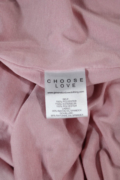 Generation Love Women Cropped T-Shirt Pink Crew Neck Short Sleeve Size XS