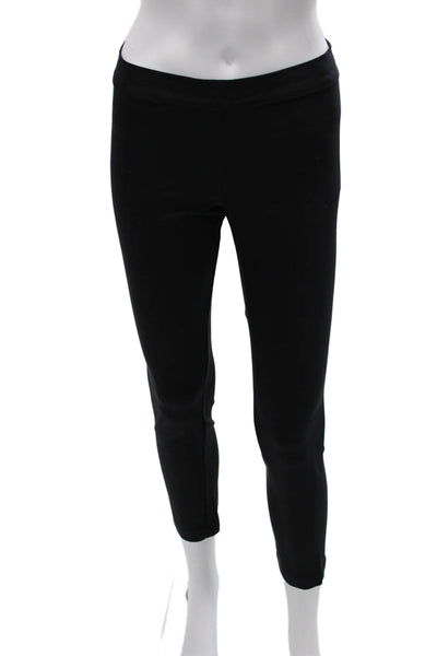 The Row Women Ankle Leggings Black Polyester Zip Designer Size XS