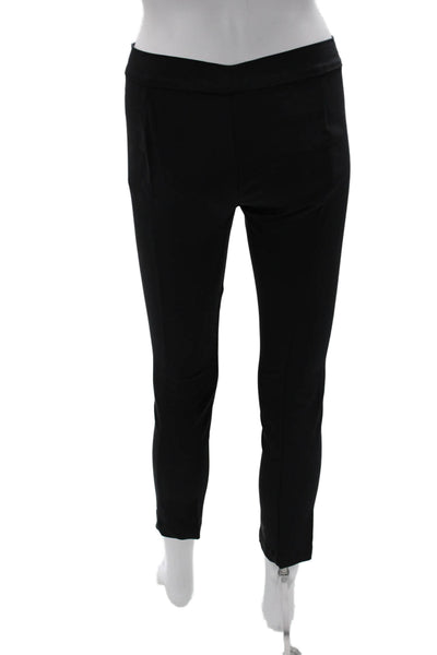 The Row Women Ankle Leggings Black Polyester Zip Designer Size XS