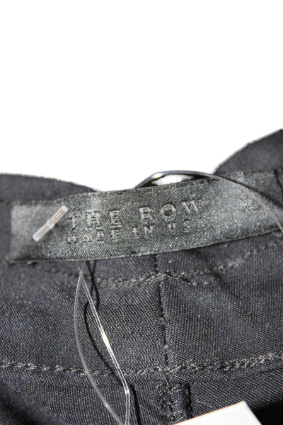The Row Women Ankle Leggings Black Polyester Zip Designer Size XS