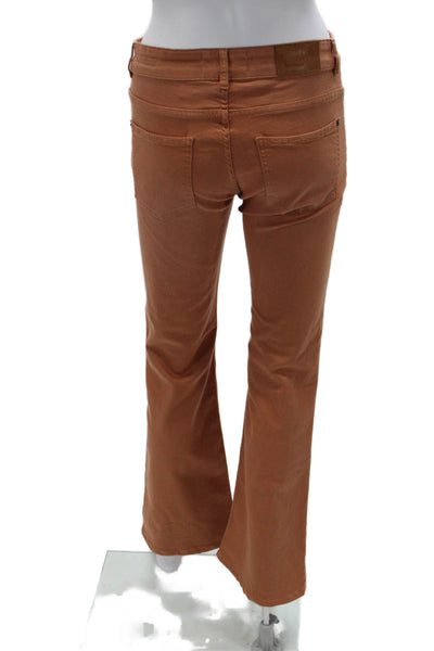 Berenice Women Brown Chino Pants Cotton Blend Button Inseam 31 Size 34