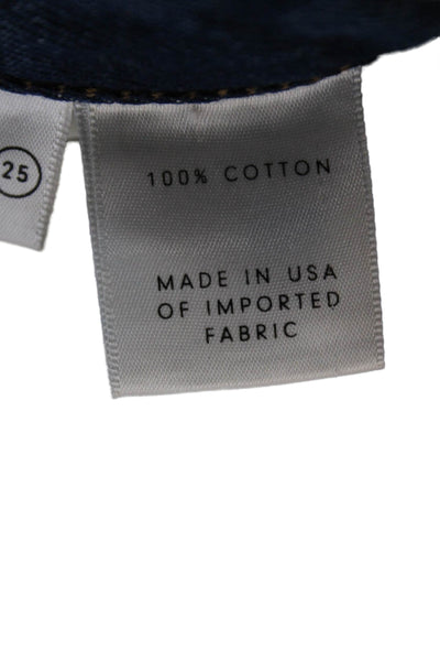 Grlfrnd Womens A-Line Mini Cotton Skirt Dark Blue Size 25