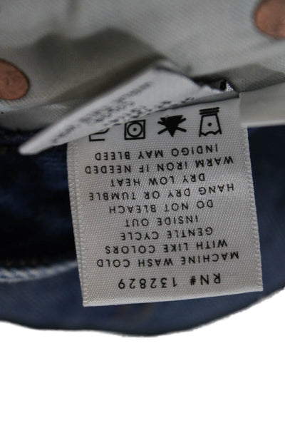 Grlfrnd Womens A-Line Mini Cotton Skirt Dark Blue Size 25